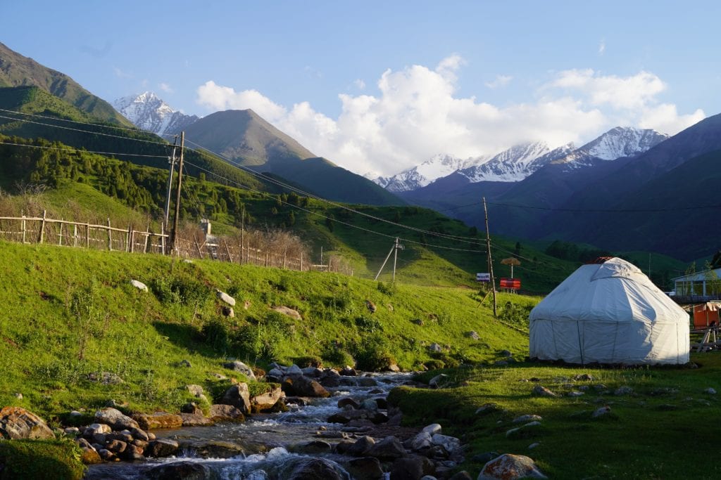 Kyrgyz Yurt At The Mountains