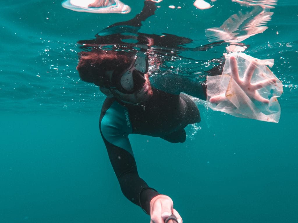 Plastic Pollution Underwater