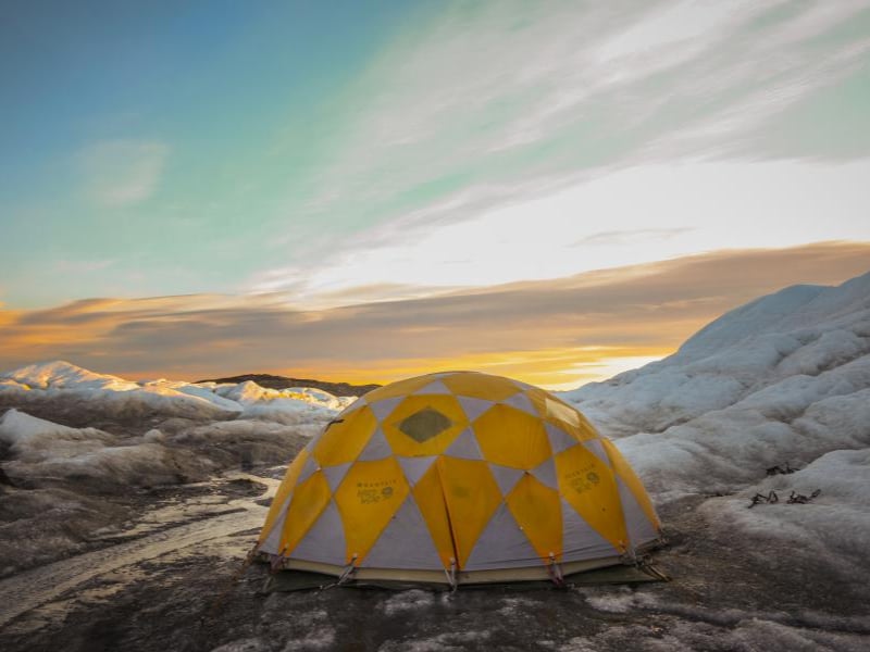 Camping am Eis