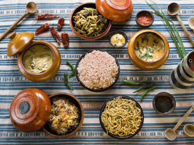 Traditionelles Essen Nepal