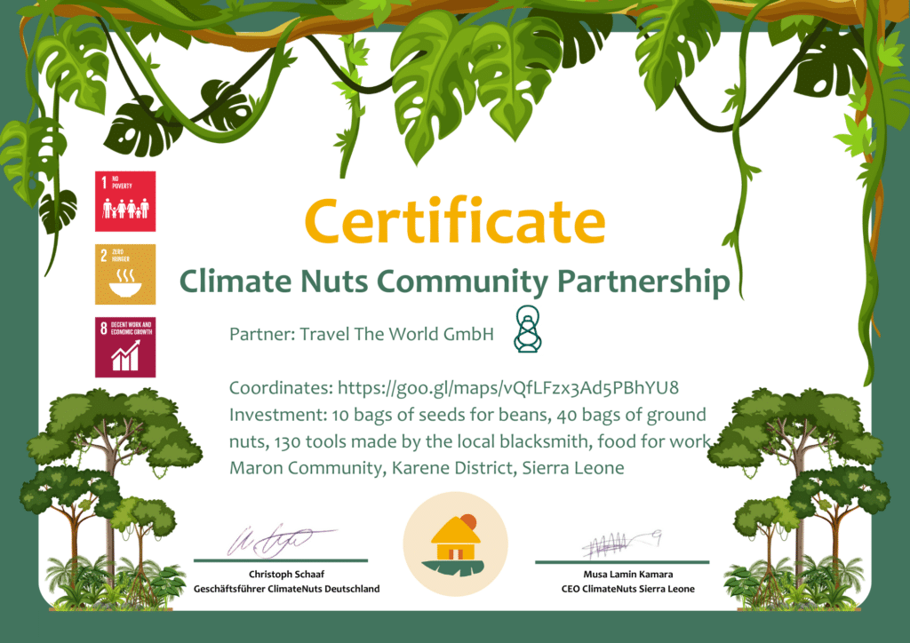 Certificat de partenariat communautaire Triplegend
