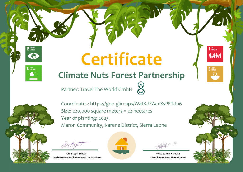 Certificat Food Forest Triplegend