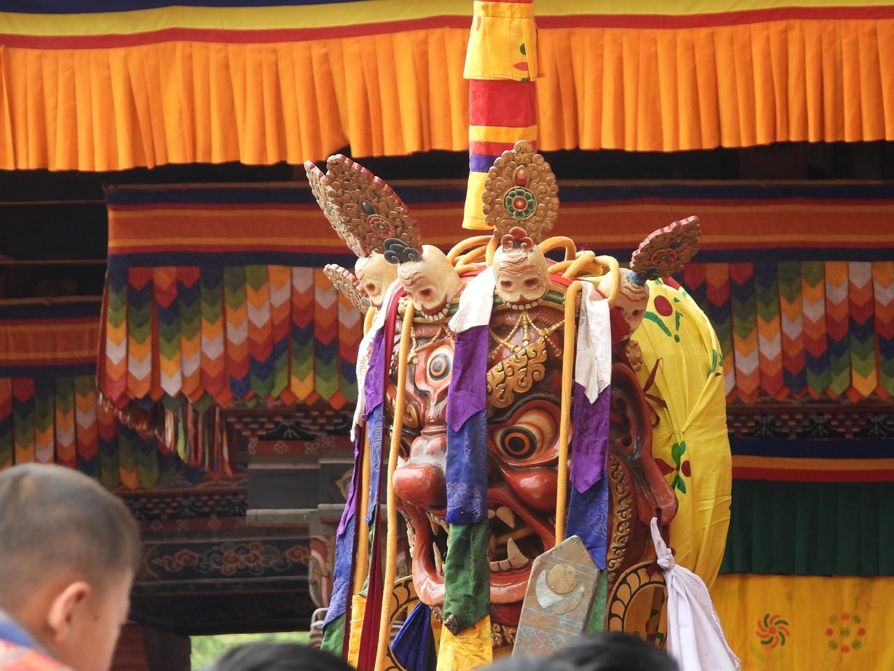 Masque du festival du Bhoutan
