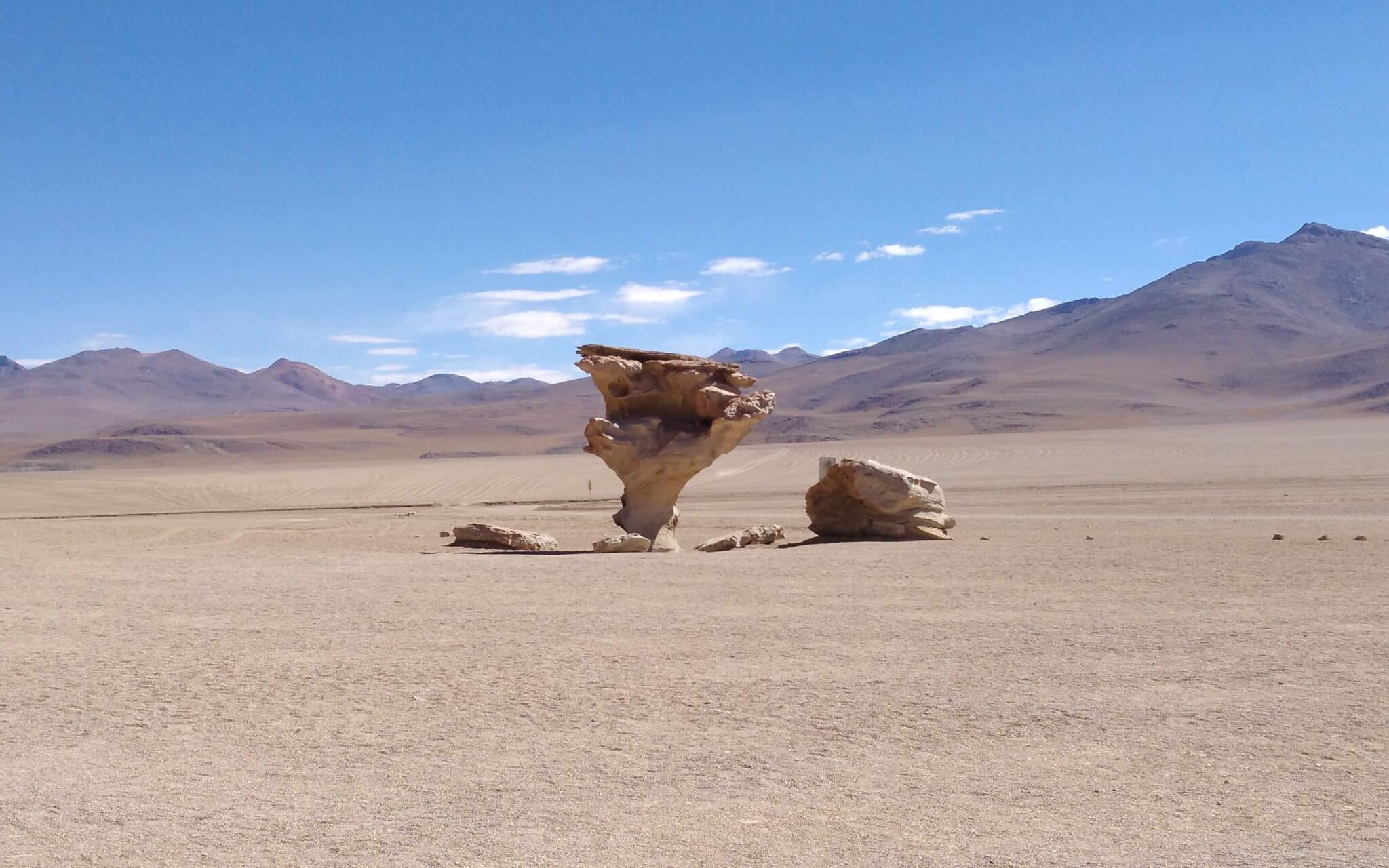 El Árbol De Piedra, Una Escultura Rupestre En Medio Del Desierto, Formada Naturalmente Por La Erosión.