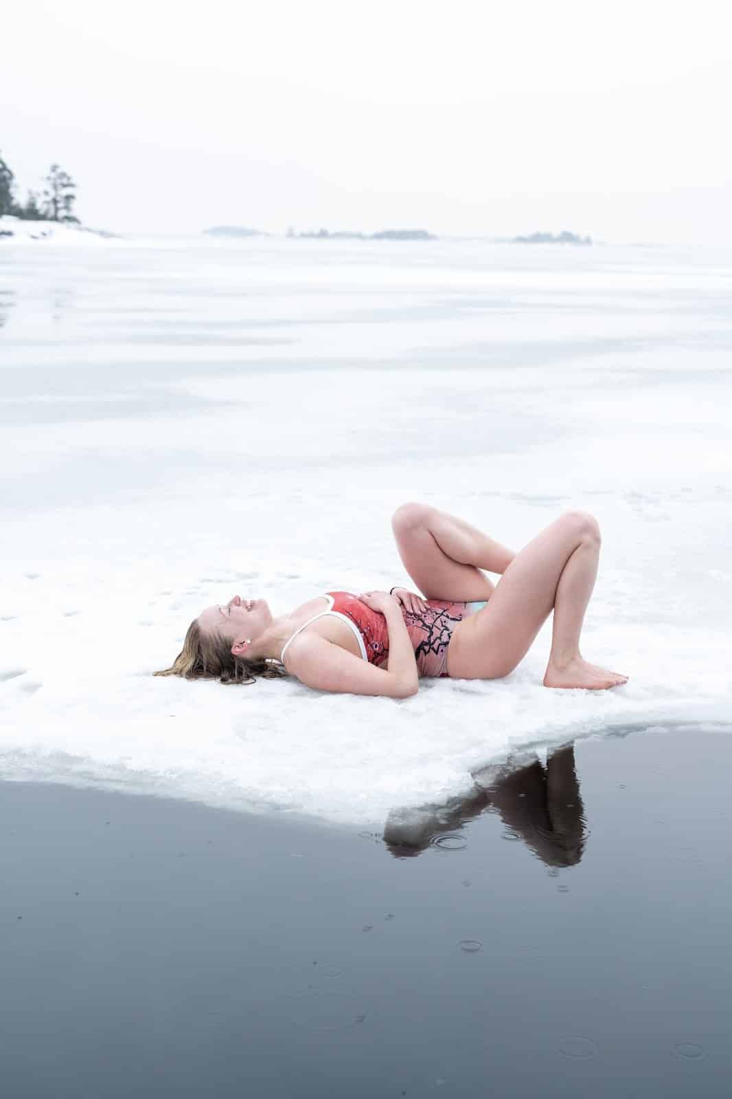 Finland ice bathing