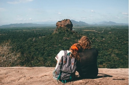 Vista sulla roccia di Sigiriya