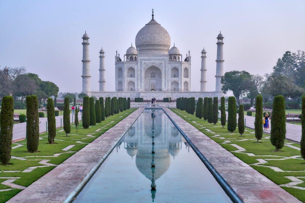 O Taj Mahal - A maravilha do mundo em toda a sua beleza.