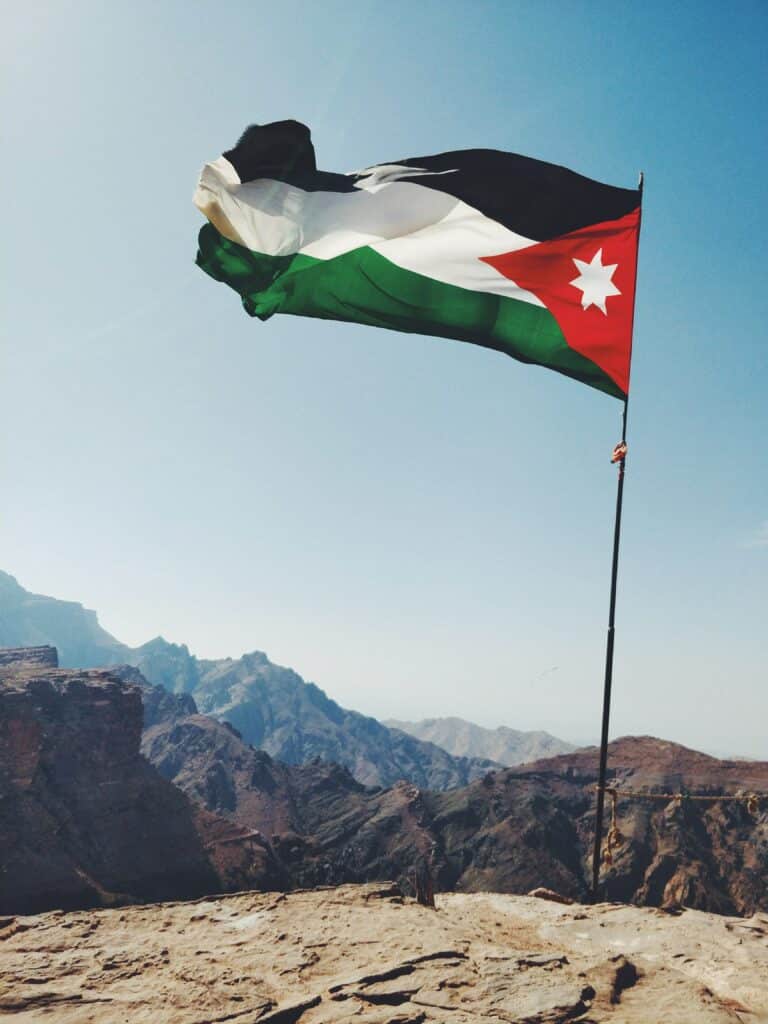 La bandera de Jordania